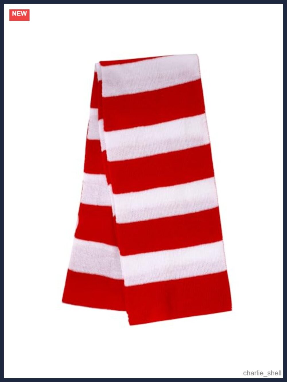 Polyester Striped Knit Scarf Winter Cosplay Costume Accessory